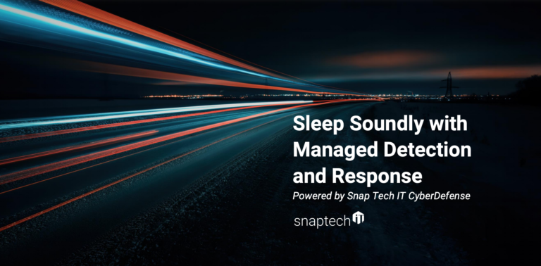 Sleep soundly with Managed Detection and Response over car lights over dark background