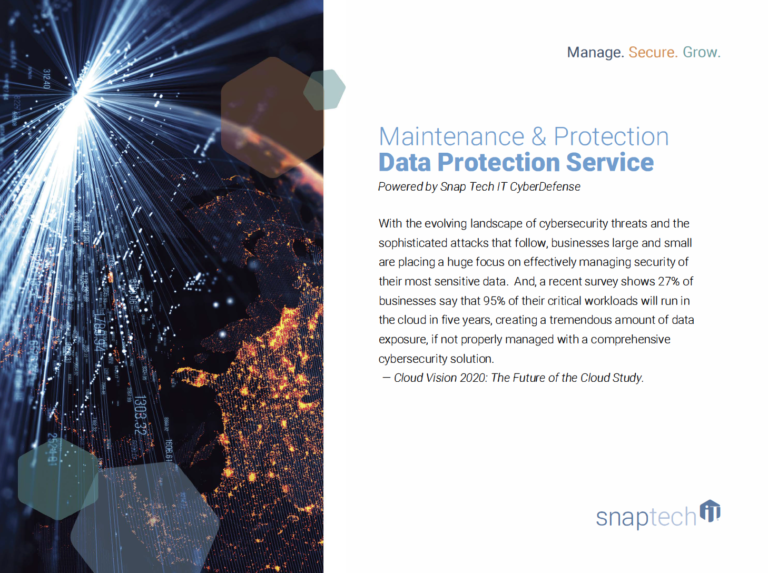 Maintenance & Protection: Data Protection Service Screenshot