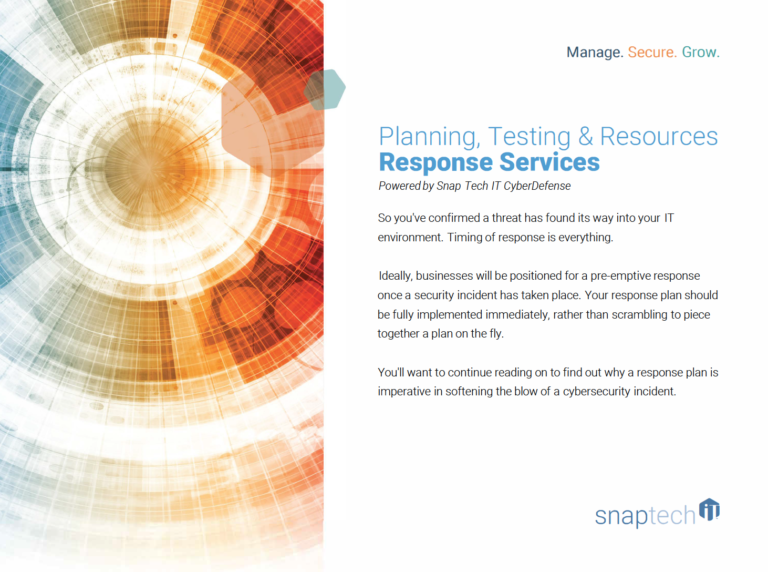 Planning, Testing & Resources: Response Services Screenshot