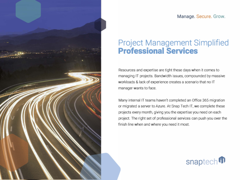 Project Management Simplified Professional Services Screenshot