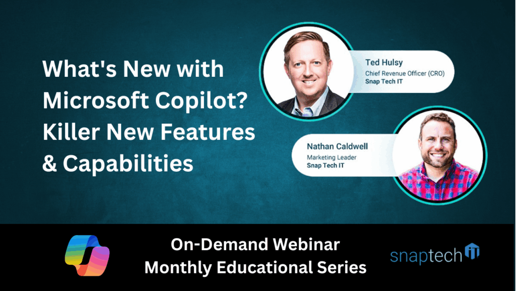 Copilot latest release and features webinar. Ted Hulsy and Nathan Caldwell